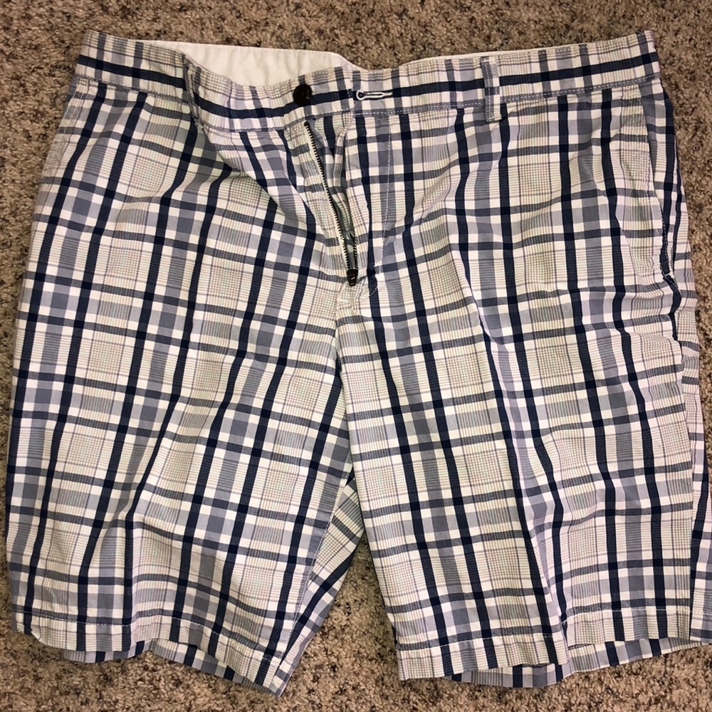 Mens dockers blue plaid shorts